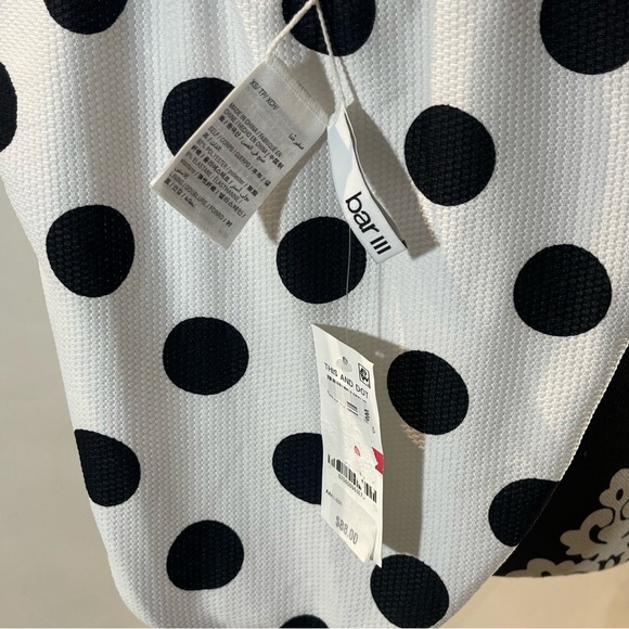 NWT Bar III Polka Dot One Piece Swimsuit - Picture 7 of 12
